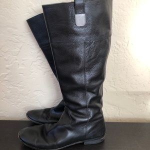 Banana Republic Black Leather Knee Boots